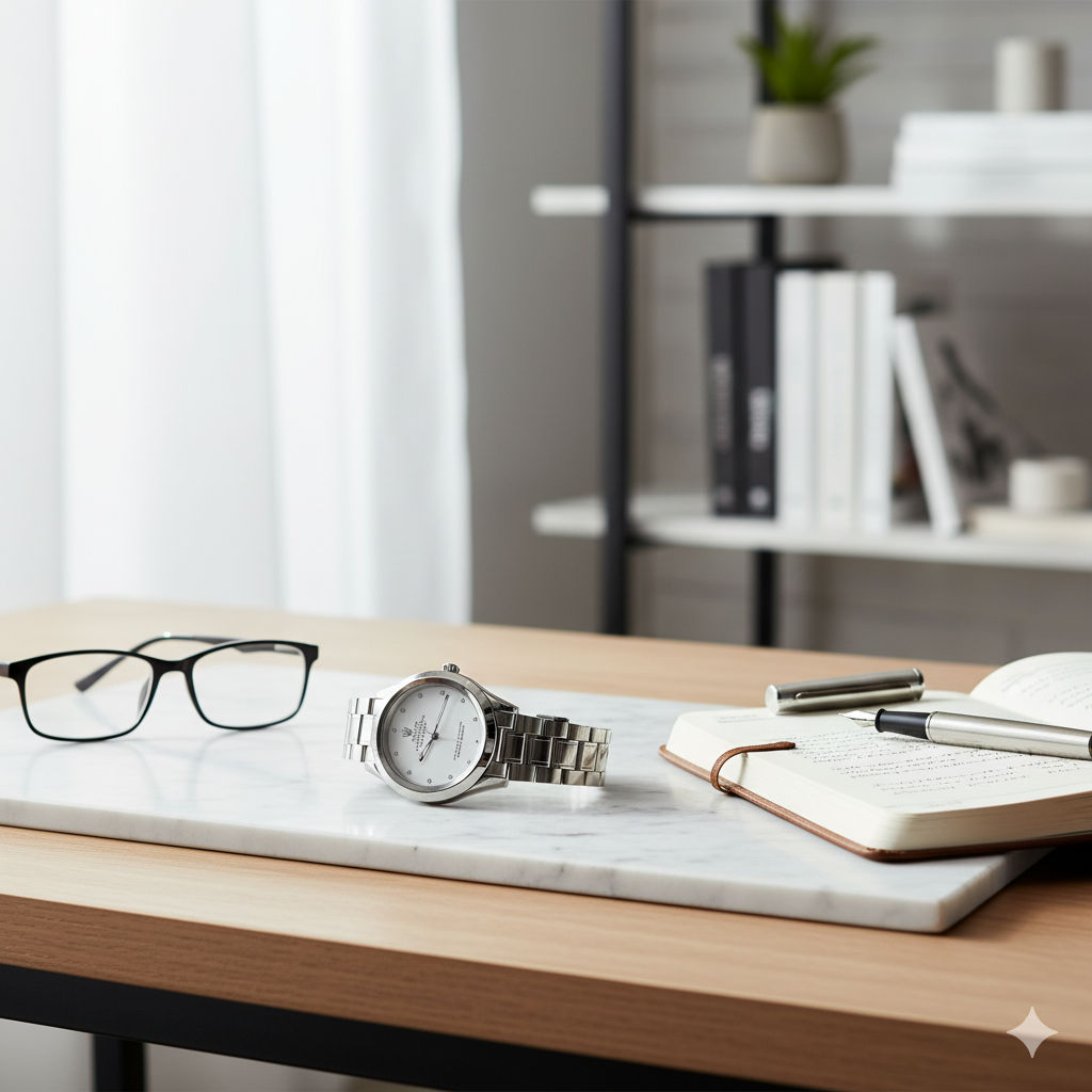 Rolex Oyster Perpetual Stainless Steel Gents Watch by Nayvo Noir - High-End Silver Automatic Timepiece