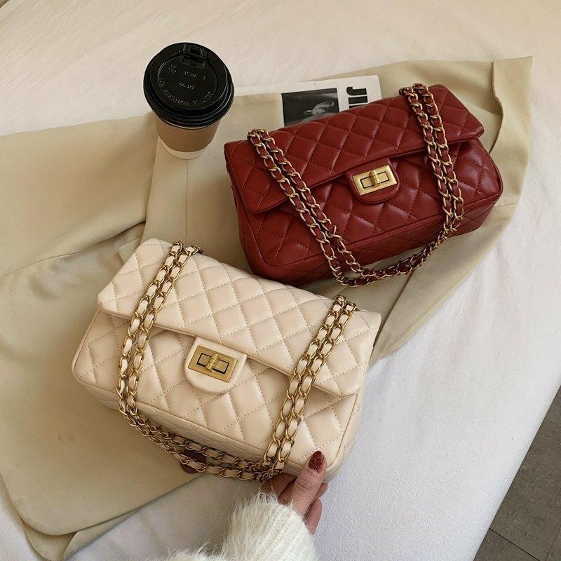 Caramel Quilted Chain Shoulder Bag – Sophisticated & Stylish (ZTS-CR-058) AK_Studio