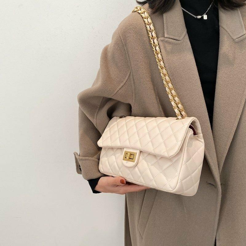 Caramel Quilted Chain Shoulder Bag – Sophisticated & Stylish (ZTS-CR-058) AK_Studio