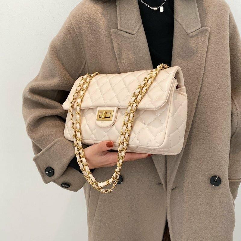 Caramel Quilted Chain Shoulder Bag – Sophisticated & Stylish (ZTS-CR-058) AK_Studio