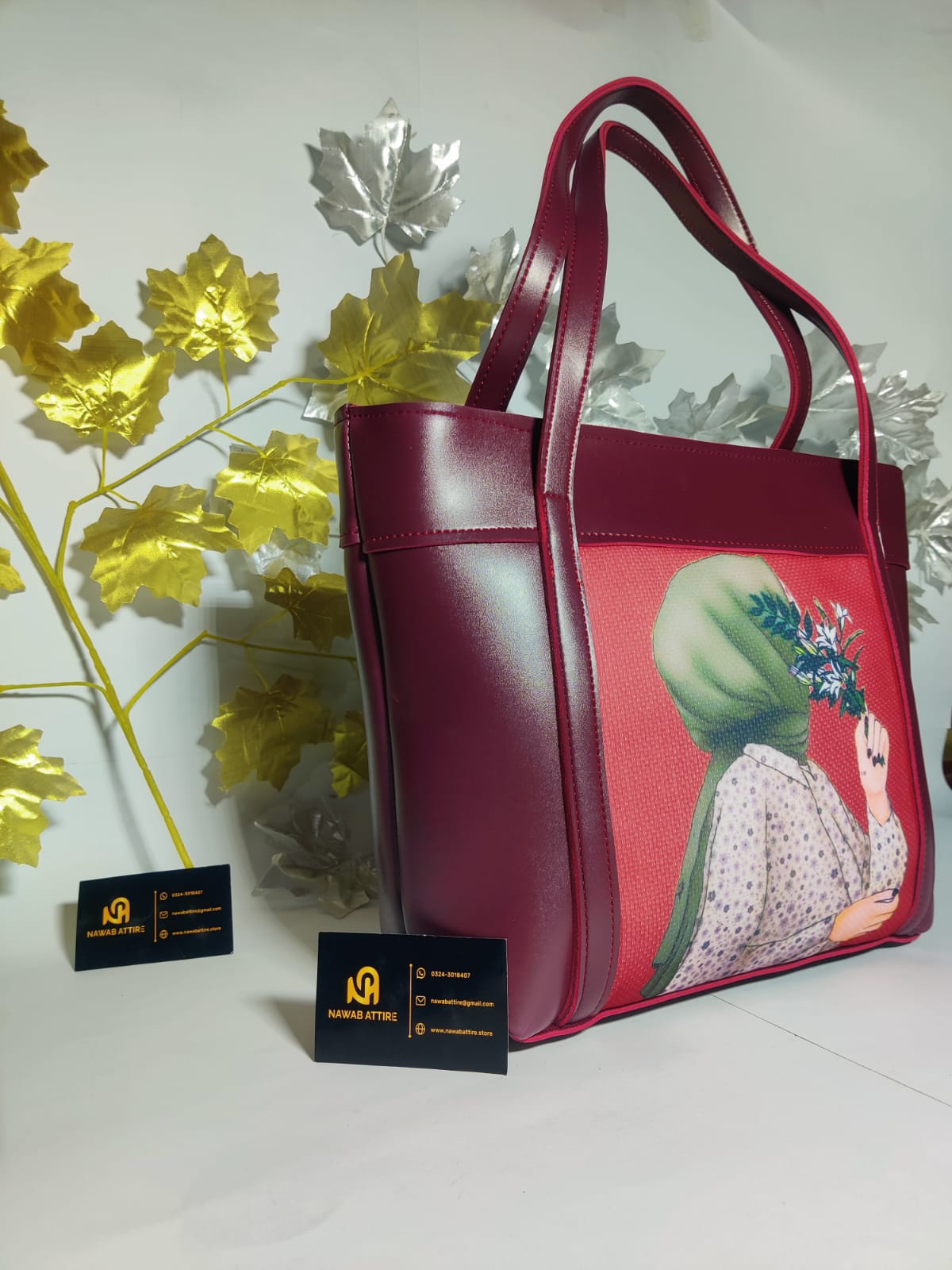 Latest model university hand bag big size bag with doll printed My Store