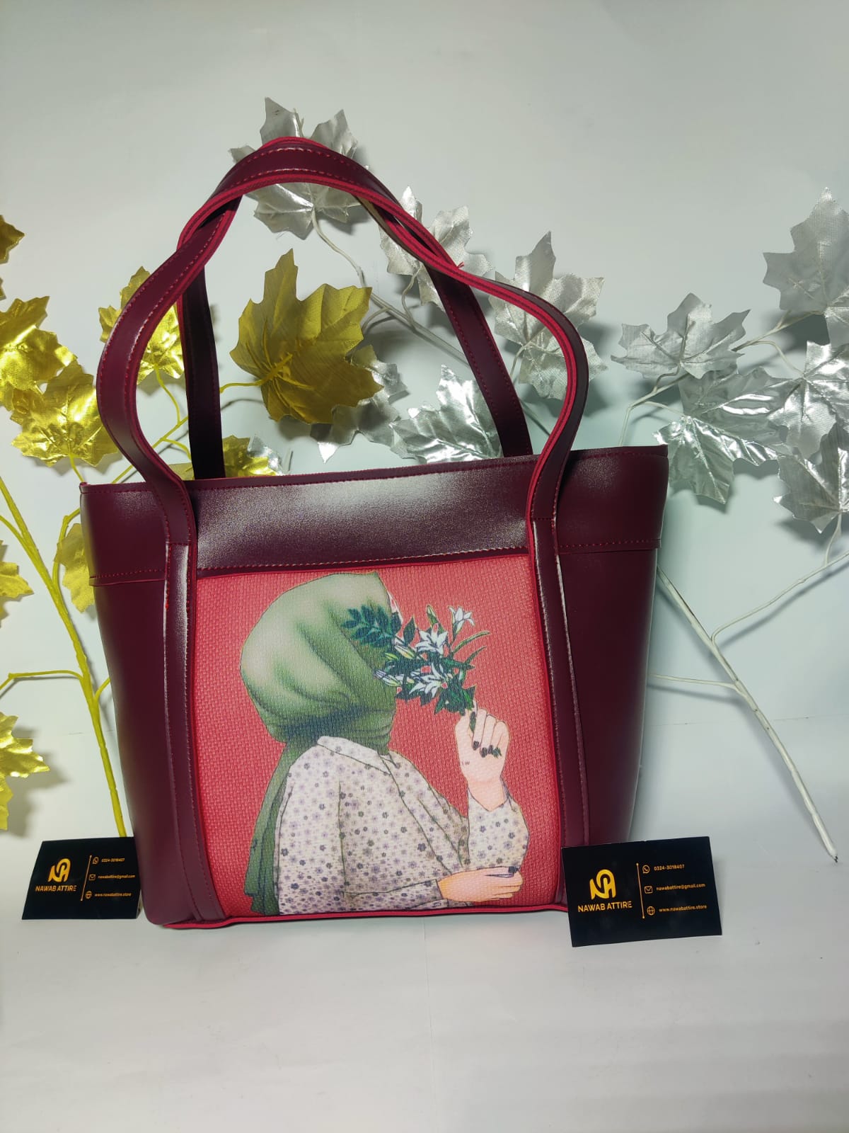 Latest model university hand bag big size bag with doll printed My Store