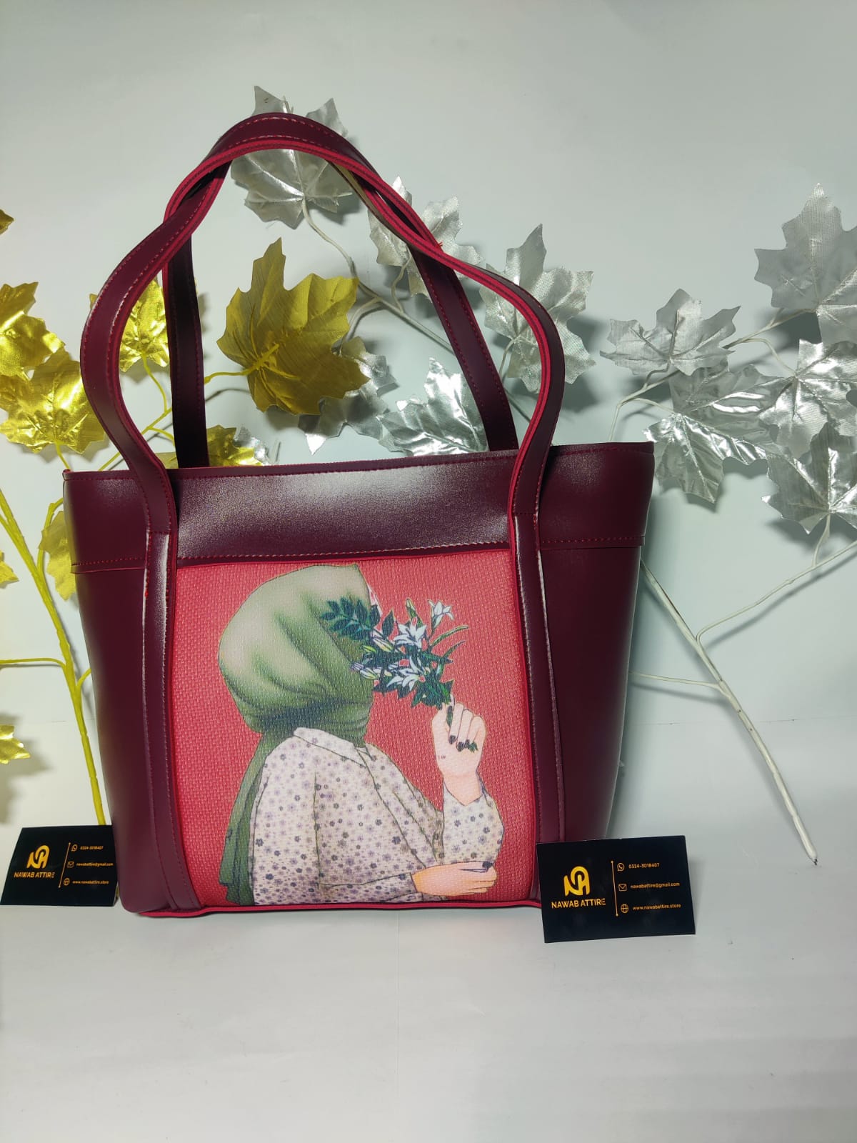 Latest model university hand bag big size bag with doll printed My Store