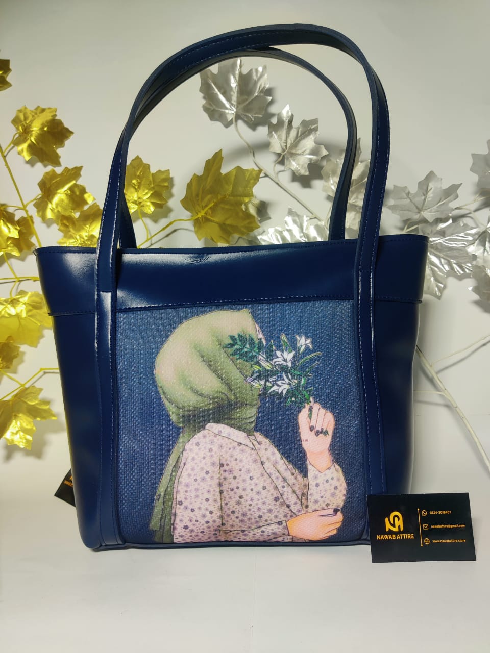 Latest model university hand bag big size bag with doll printed My Store