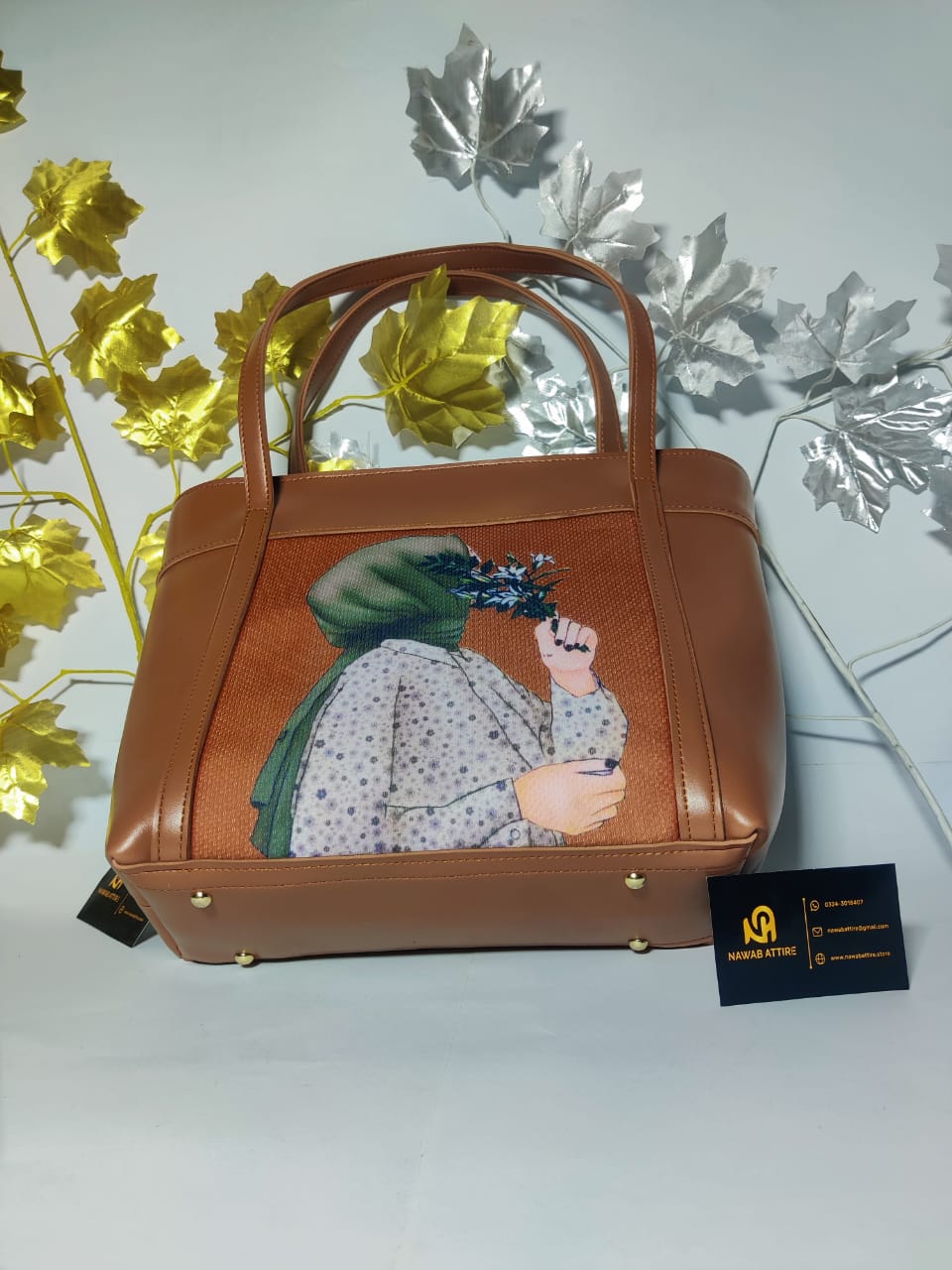 Latest model university hand bag big size bag with doll printed My Store