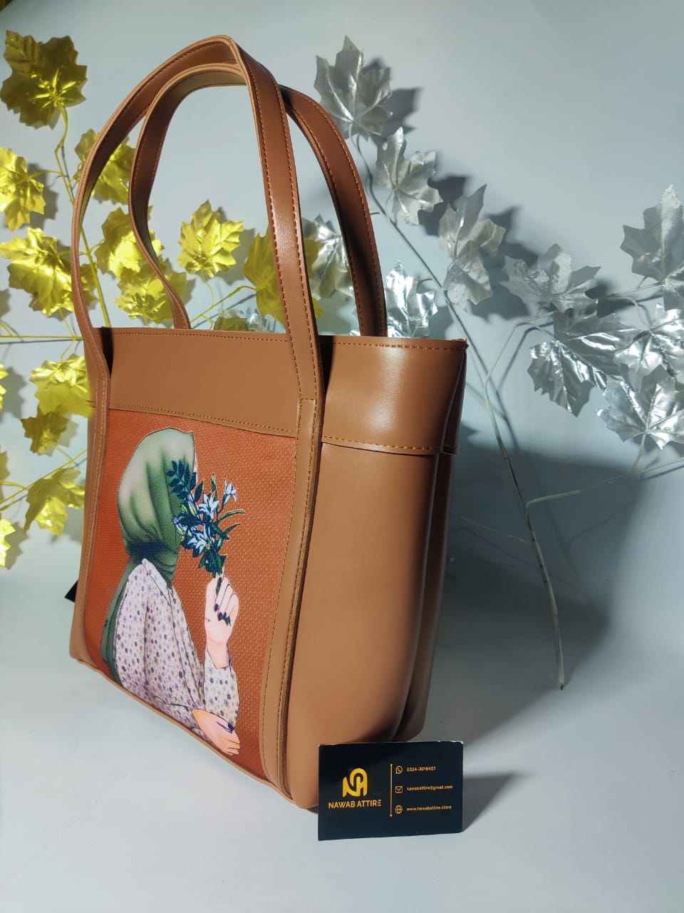 Latest model university hand bag big size bag with doll printed My Store