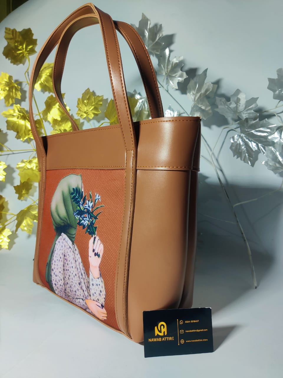 Latest model university hand bag big size bag with doll printed My Store