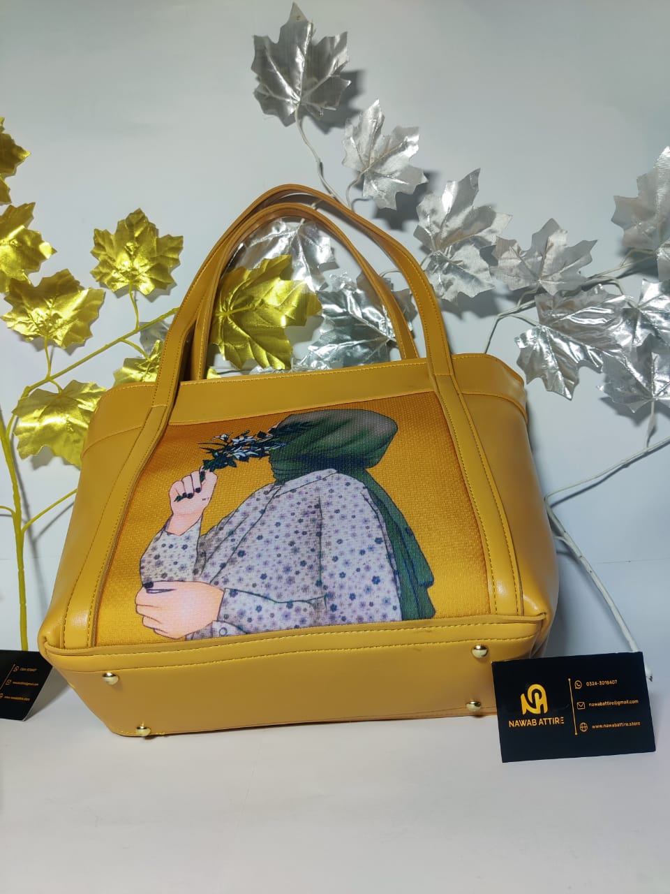 Latest model university hand bag big size bag with doll printed My Store