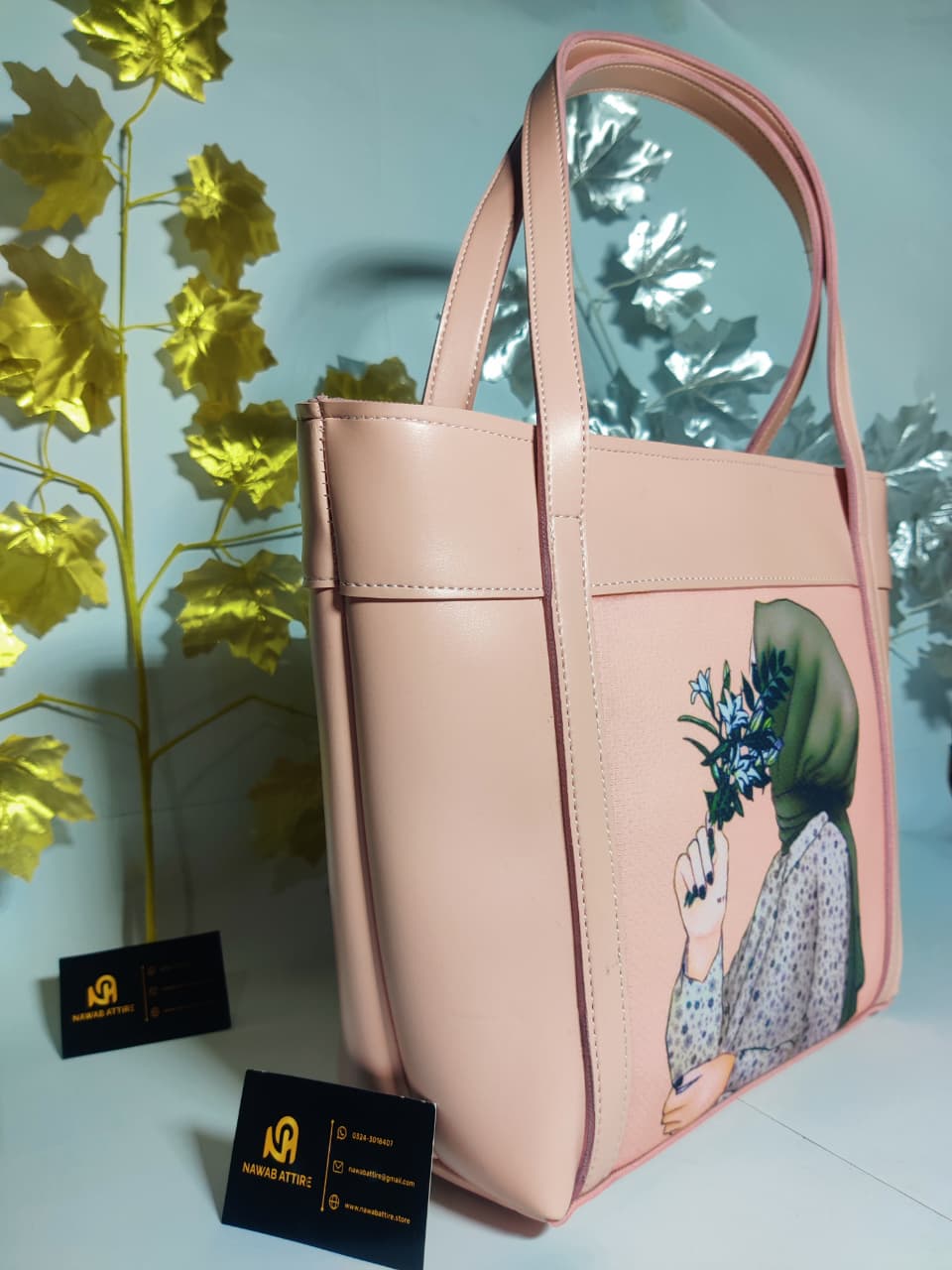 Latest model university hand bag big size bag with doll printed My Store