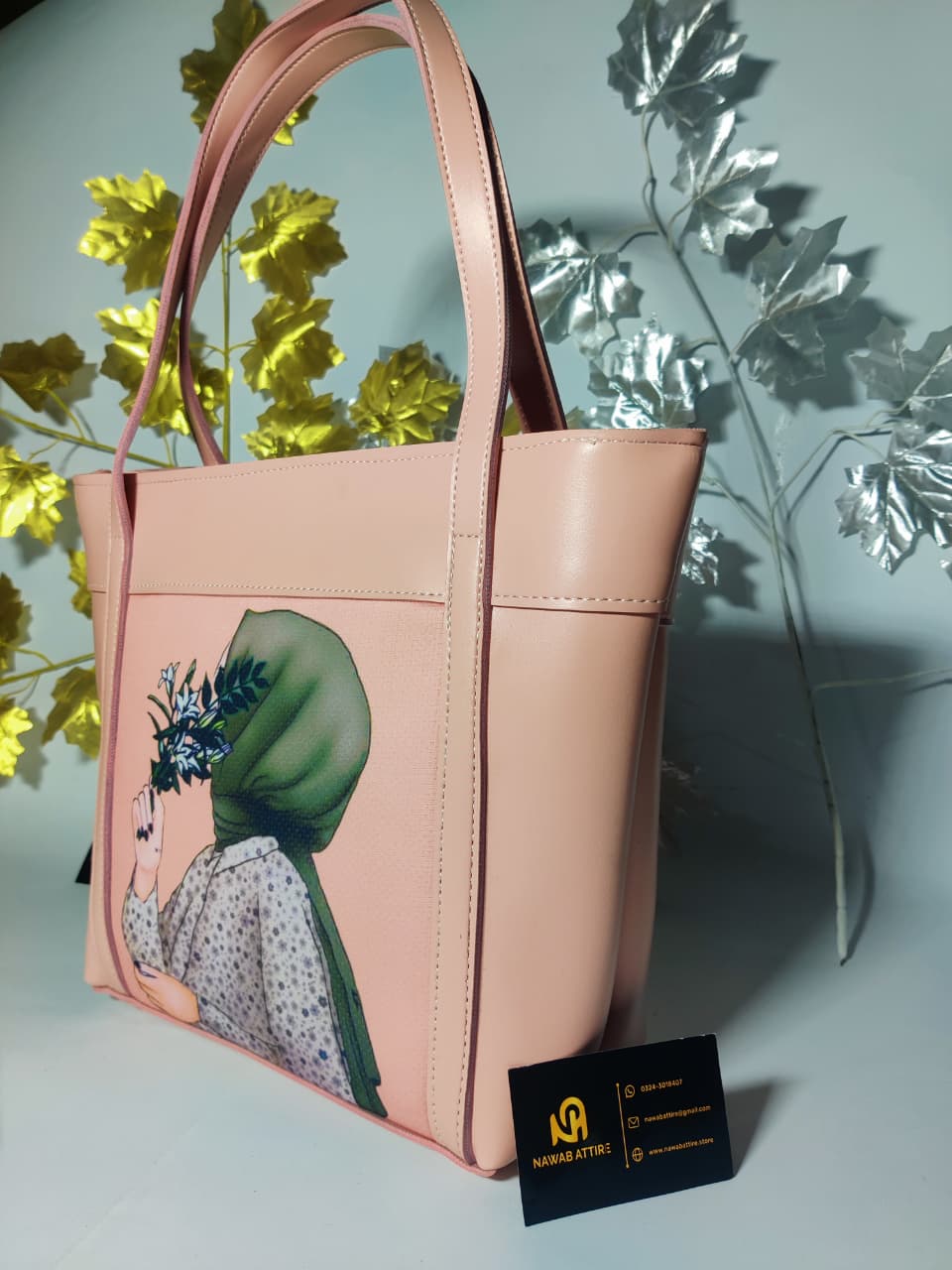 Latest model university hand bag big size bag with doll printed My Store