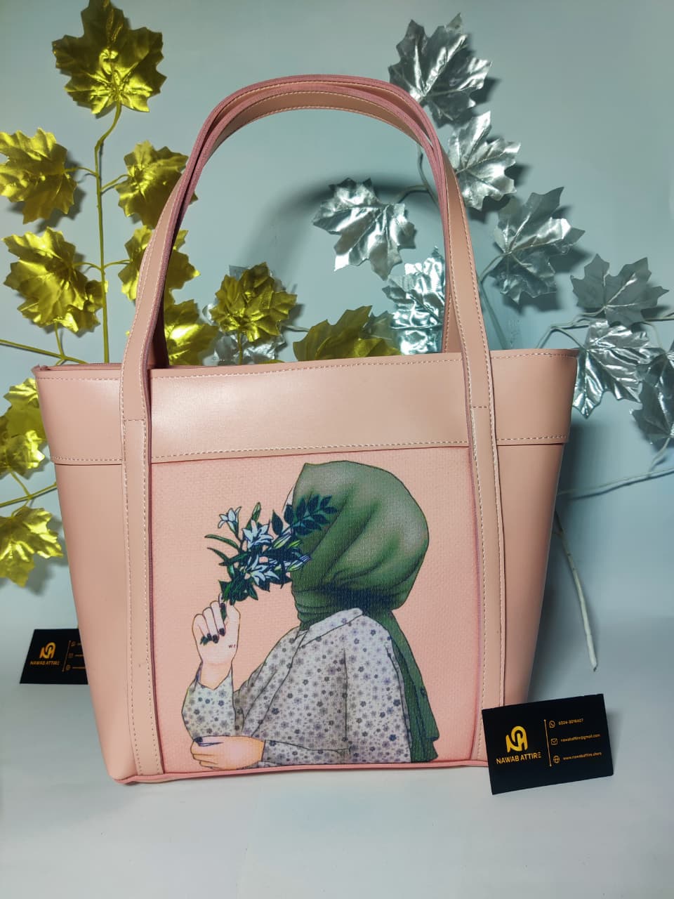 Latest model university hand bag big size bag with doll printed My Store