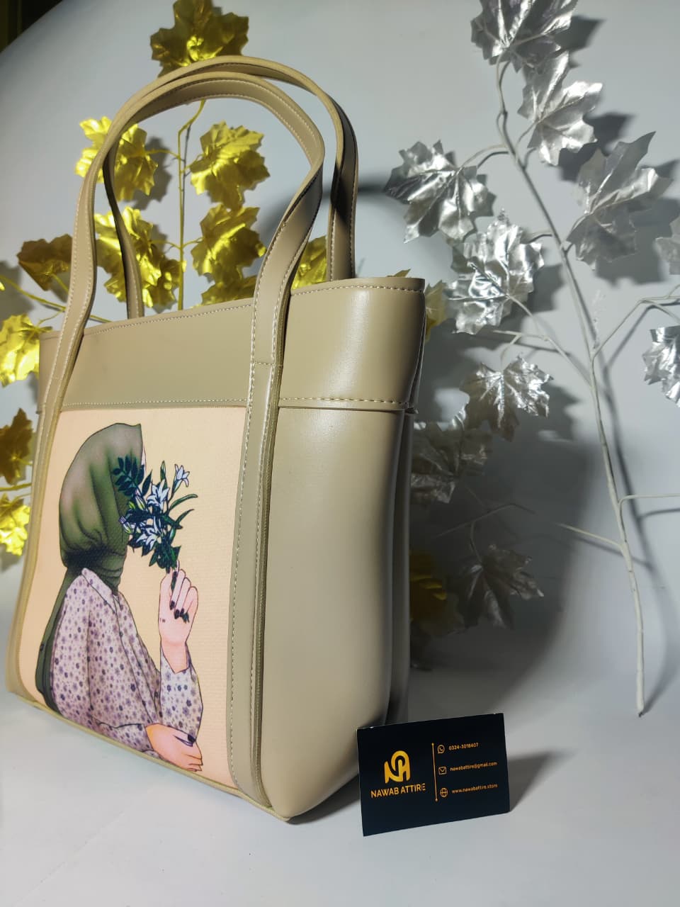 Latest model university hand bag big size bag with doll printed My Store