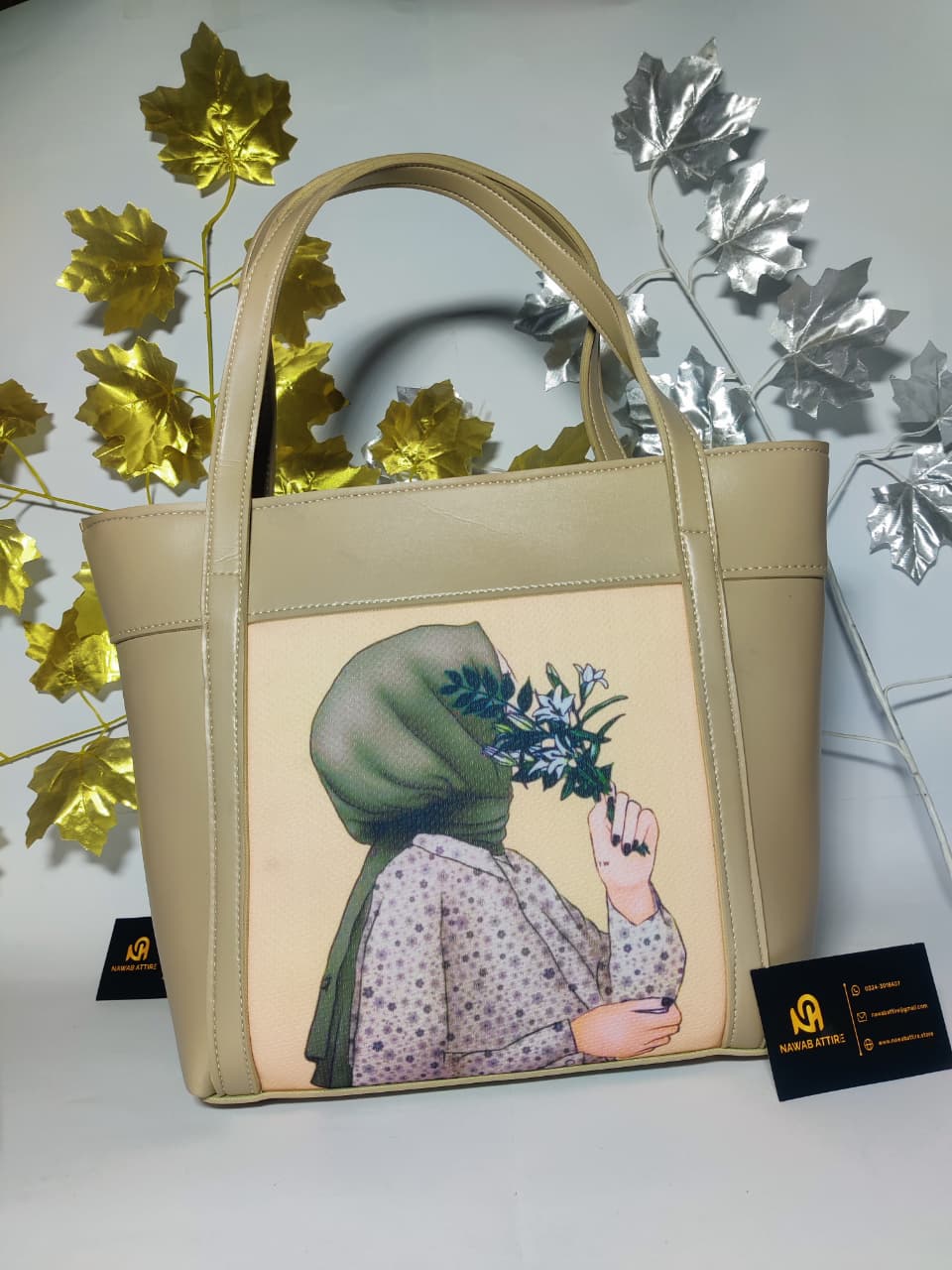 Latest model university hand bag big size bag with doll printed My Store