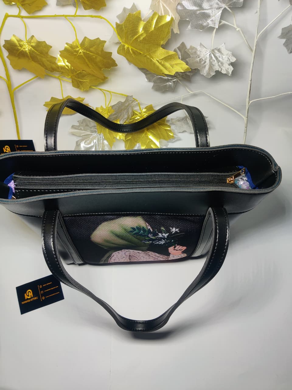 Latest model university hand bag big size bag with doll printed My Store