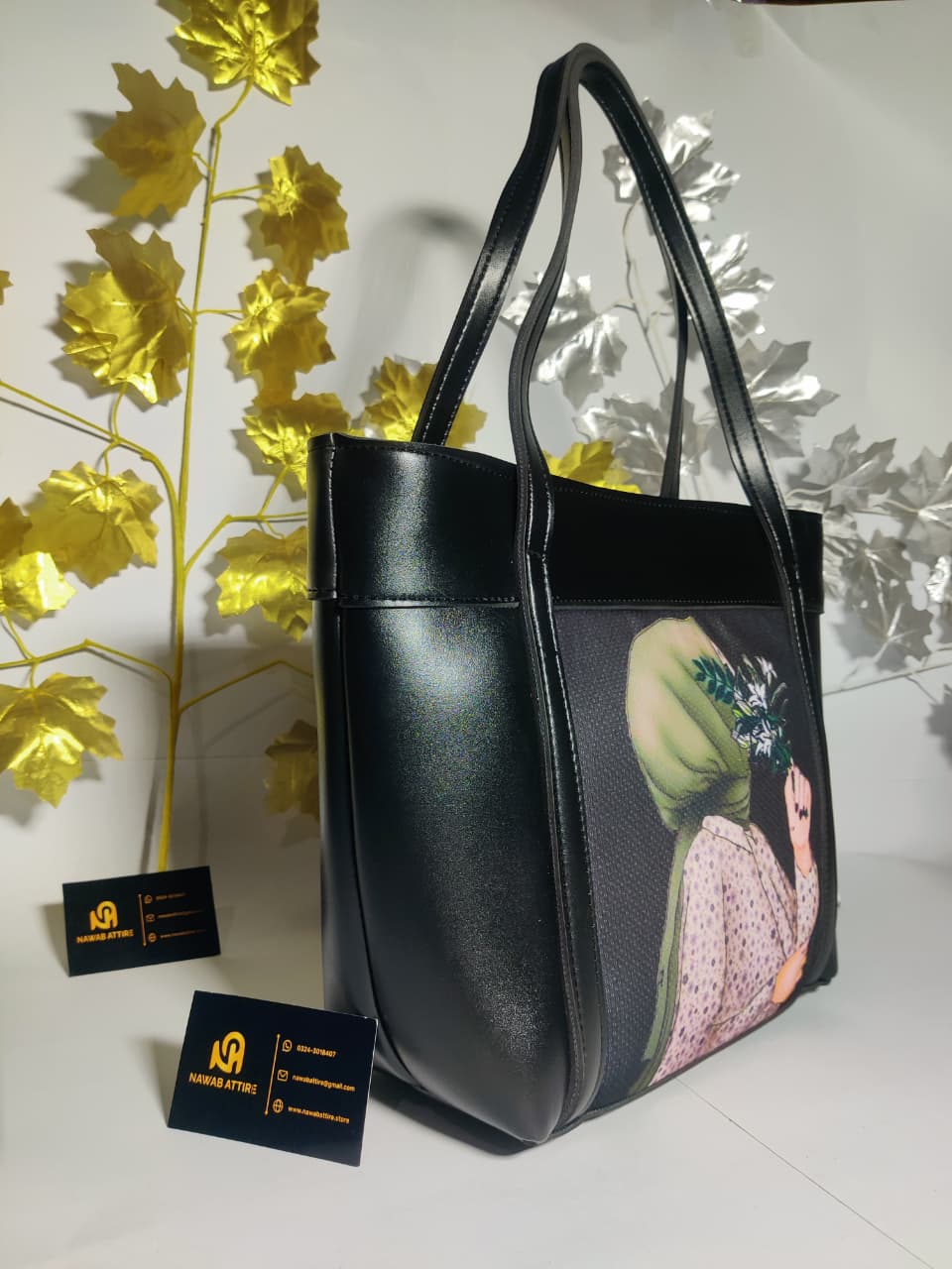 Latest model university hand bag big size bag with doll printed My Store