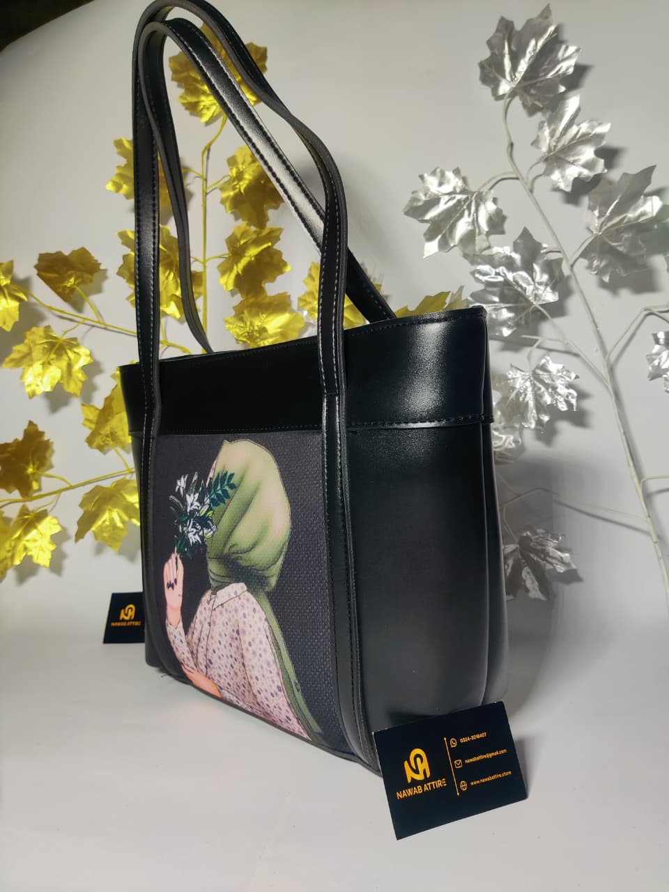 Latest model university hand bag big size bag with doll printed My Store