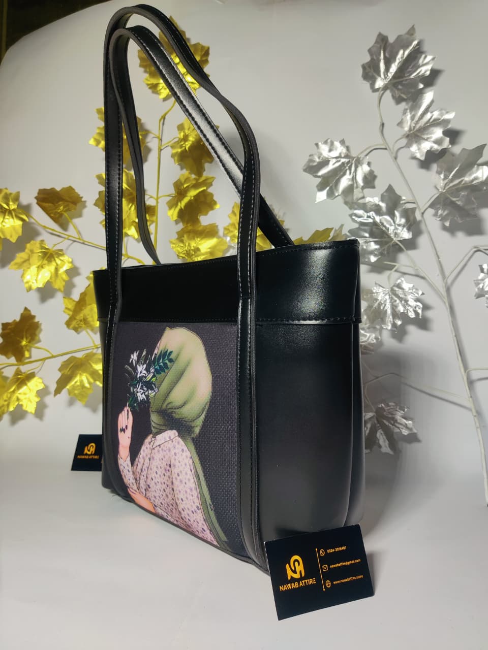 Latest model university hand bag big size bag with doll printed My Store