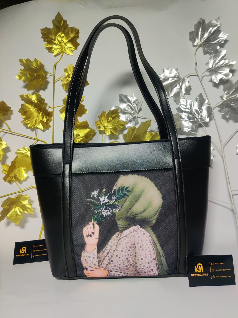 Latest model university hand bag big size bag with doll printed My Store