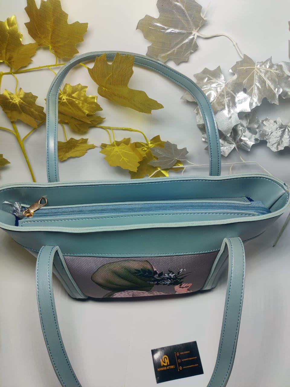 Latest model university hand bag big size bag with doll printed My Store