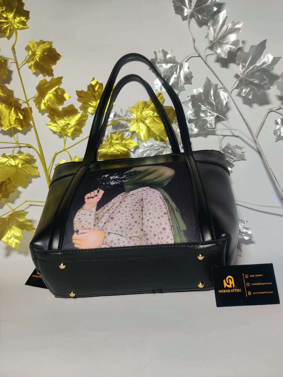 Latest model university hand bag big size bag with doll printed My Store