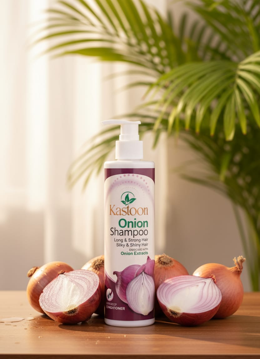 Kastoori Onion 🌰 Shampoo – For Strong, Shiny, and Breakage-Free Hair Naturally My Store