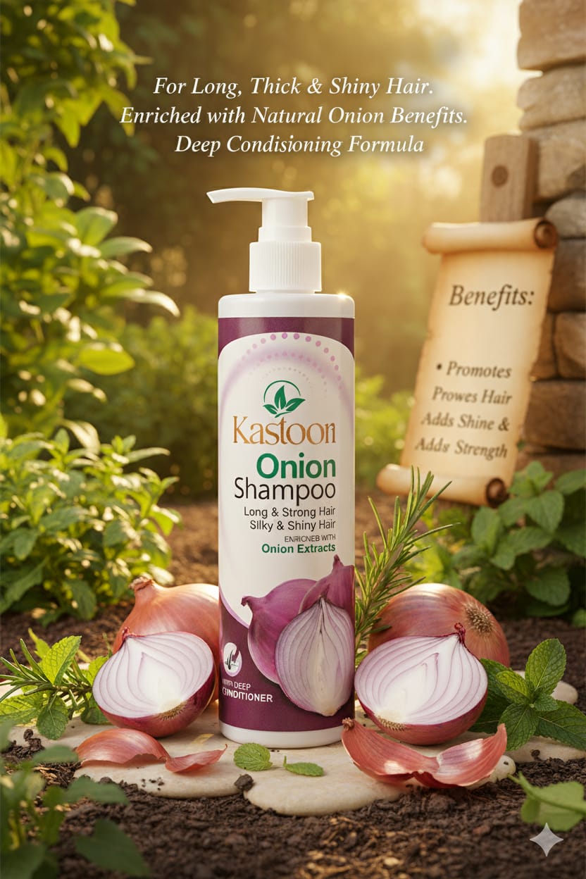 Kastoori Onion 🌰 Shampoo – For Strong, Shiny, and Breakage-Free Hair Naturally My Store