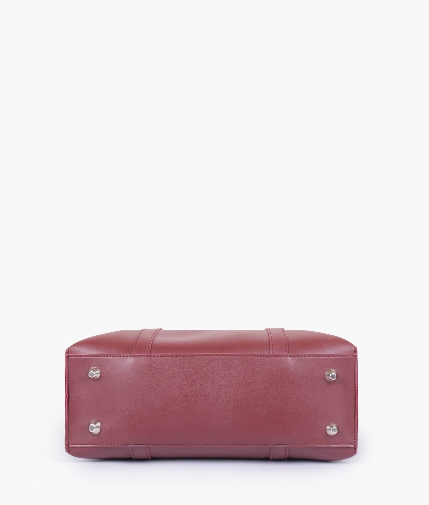 Burgundy double-handle tote bag RTW Creation