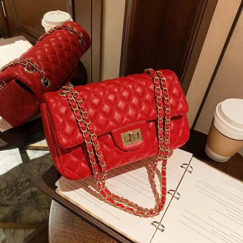 Caramel Quilted Chain Shoulder Bag – Sophisticated & Stylish (ZTS-CR-058) AK_Studio