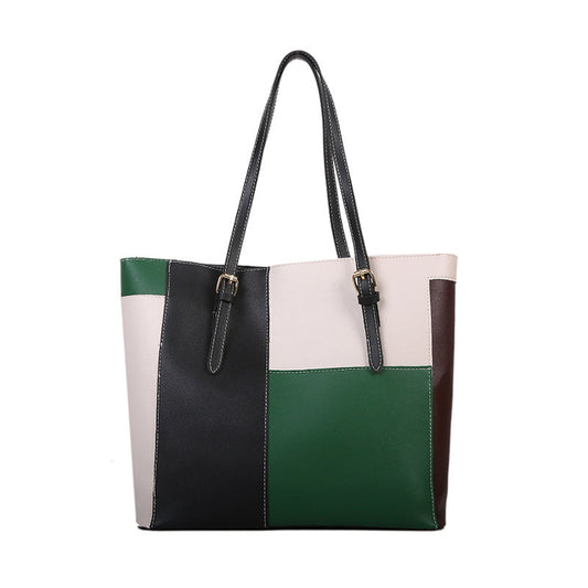 Colorblock Premium Tote Bag – Stylish & Spacious (ZTS CR 052) AK_Studio