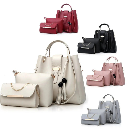 3-in-1 Premium Handbag Set – Maroon Edition (ZTS CR 019) AK_Studio
