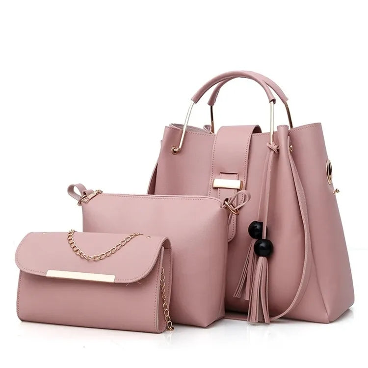 3-in-1 Premium Handbag Set – Maroon Edition (ZTS CR 019) AK_Studio