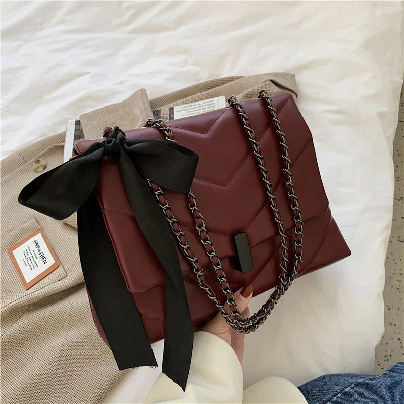 Chic Chevron Chain Shoulder Bag AK_Studio