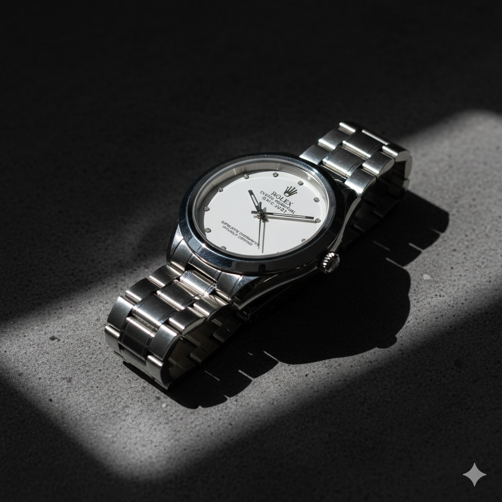 Rolex Oyster Perpetual Stainless Steel Gents Watch by Nayvo Noir - High-End Silver Automatic Timepiece