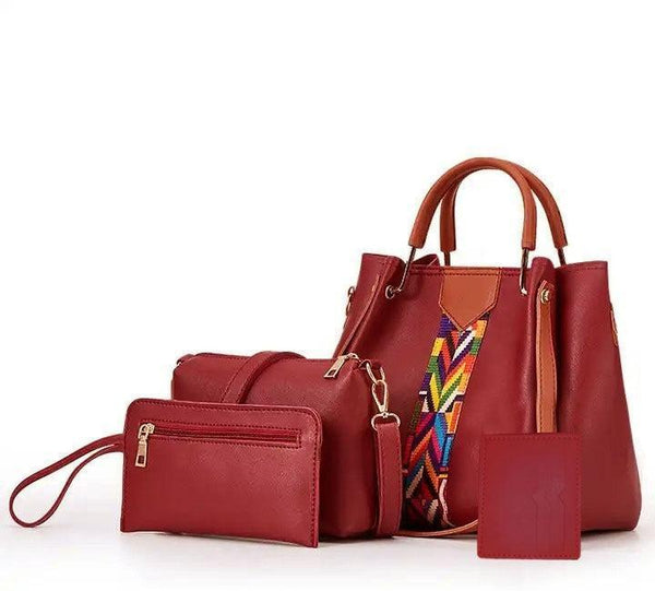 4-in-1 Ruby Red Handbag Set – Bold. Elegant. Empowering. AK_Studio