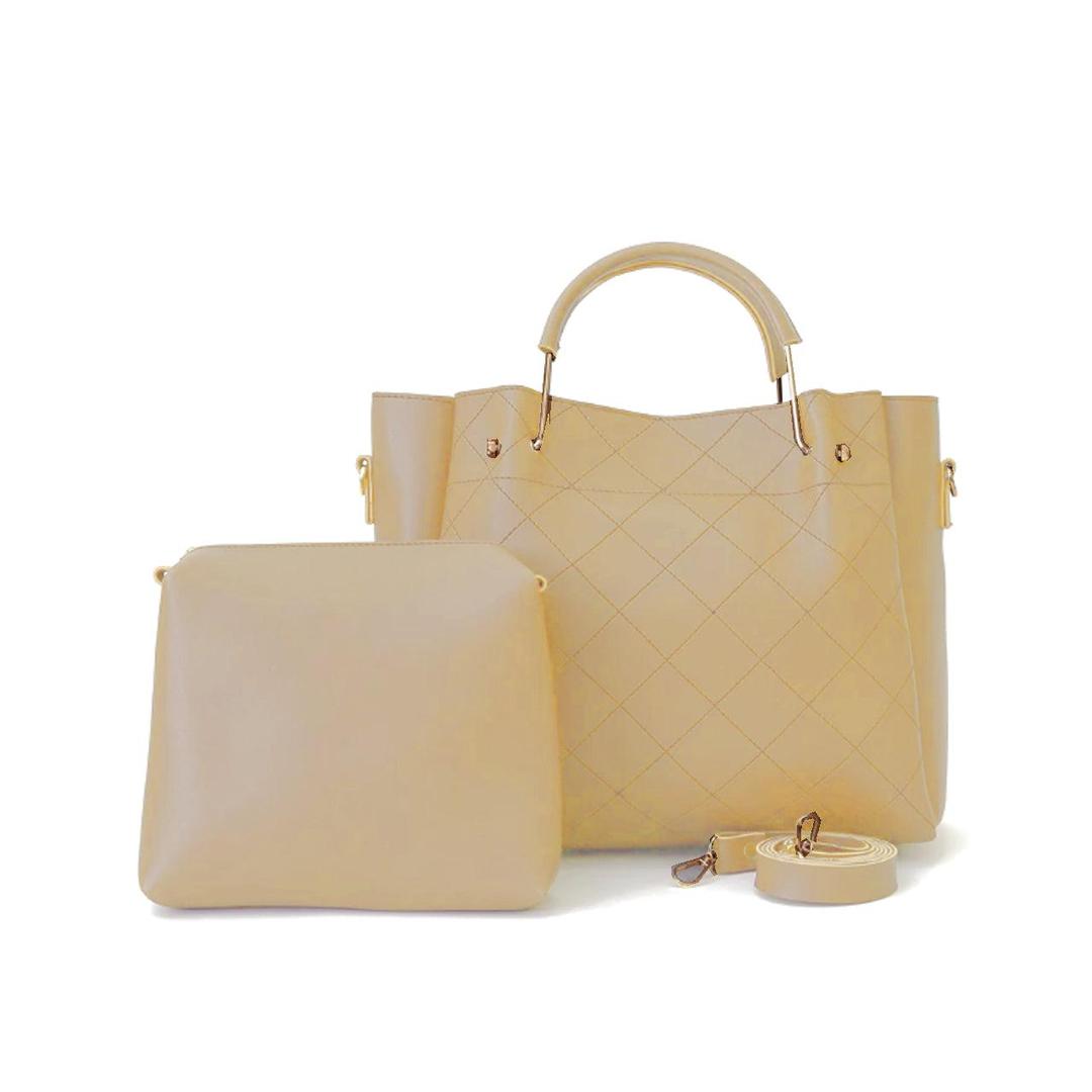 2-in-1 Quilted Beige Handbag Set – Classy, Chic & Functional AK_Studio