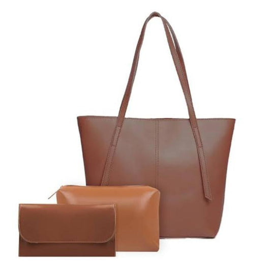 Classic Cocoa 3-in-1 Tote Bag Set (ZTS CR 054) AK_Studio