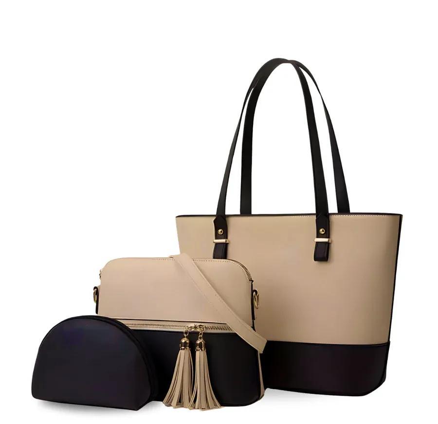 Classic Charm 3-in-1 Colorblock Handbag Set (ZTS CR 018) AK_Studio