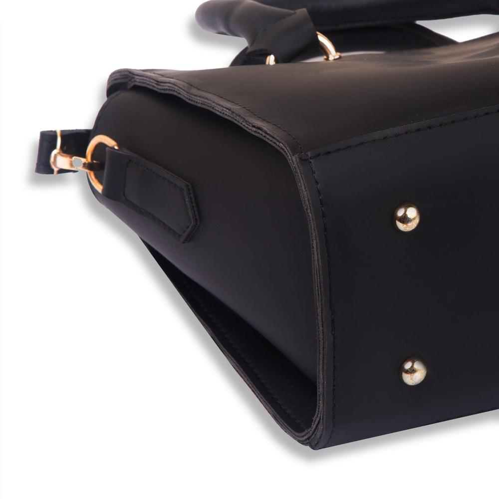 Classic Black Structured Tote Bag AK_Studio