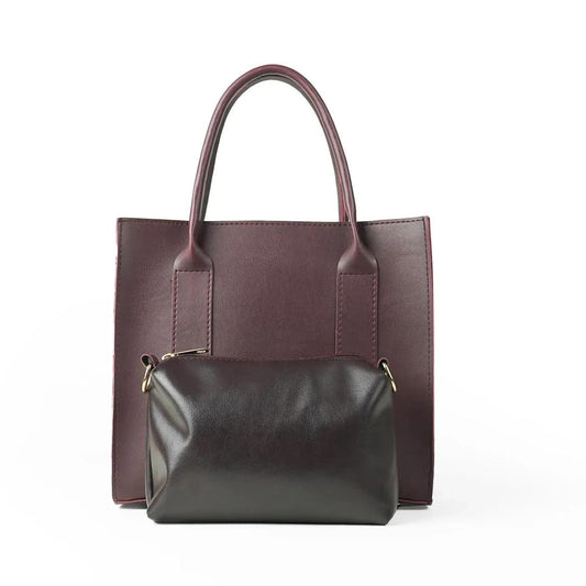 Classic Structured Tote with Detachable Pouch AK_Studio