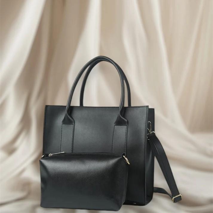 Classic Structured Tote with Detachable Pouch AK_Studio
