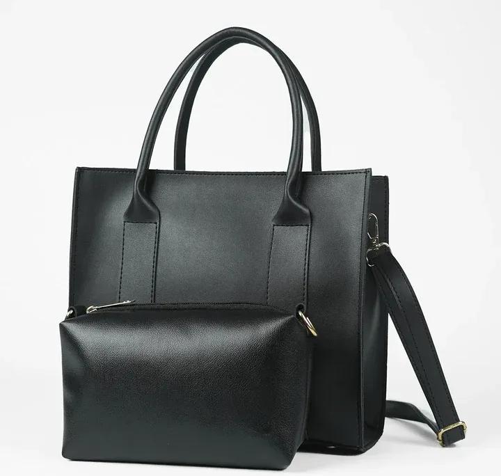 Classic Structured Tote with Detachable Pouch AK_Studio