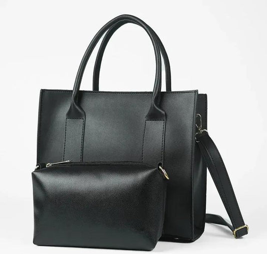 Classic Structured Tote with Detachable Pouch AK_Studio