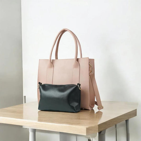 Classic Structured Tote with Detachable Pouch AK_Studio