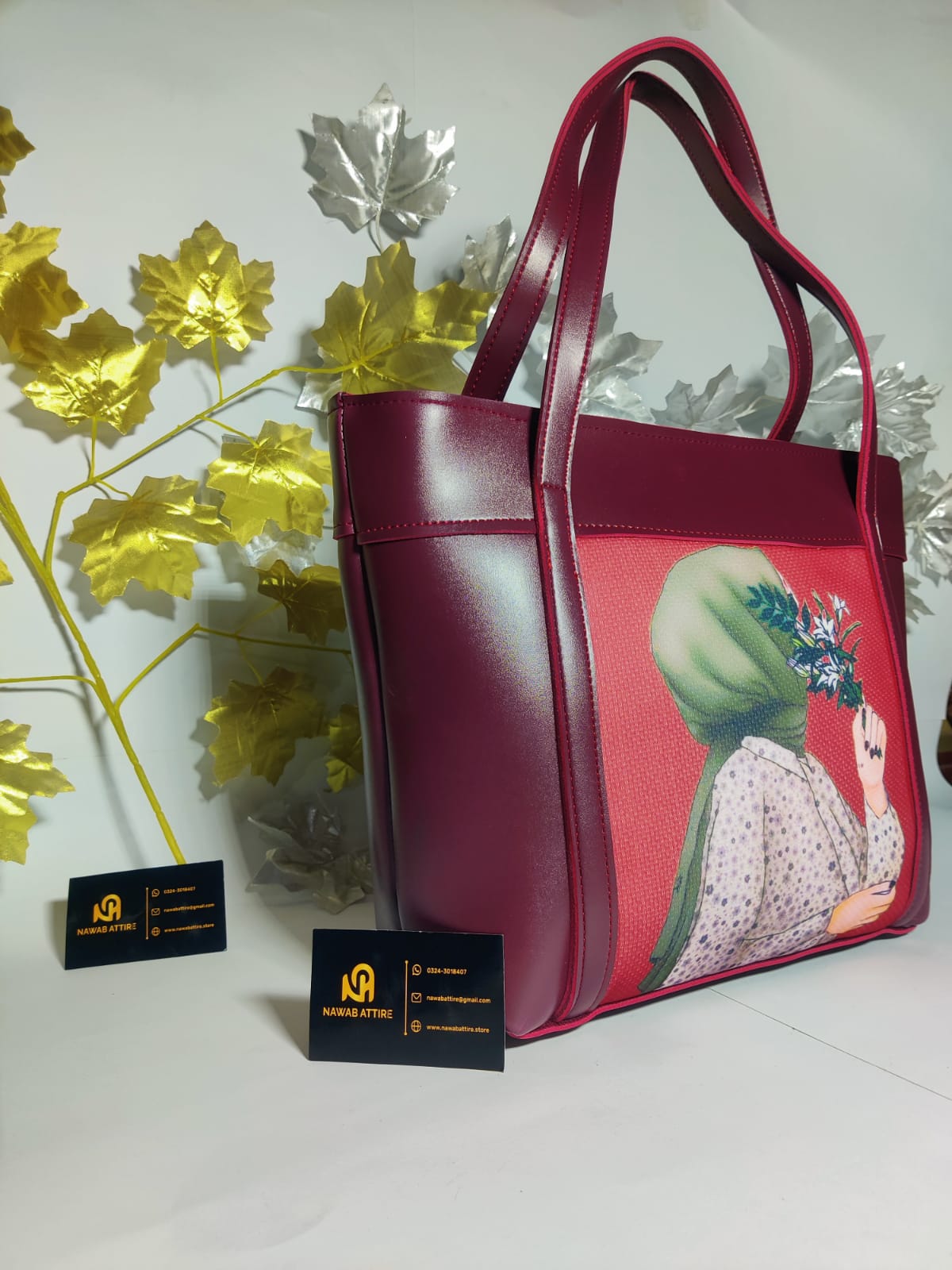 Latest model university hand bag big size bag with doll printed My Store