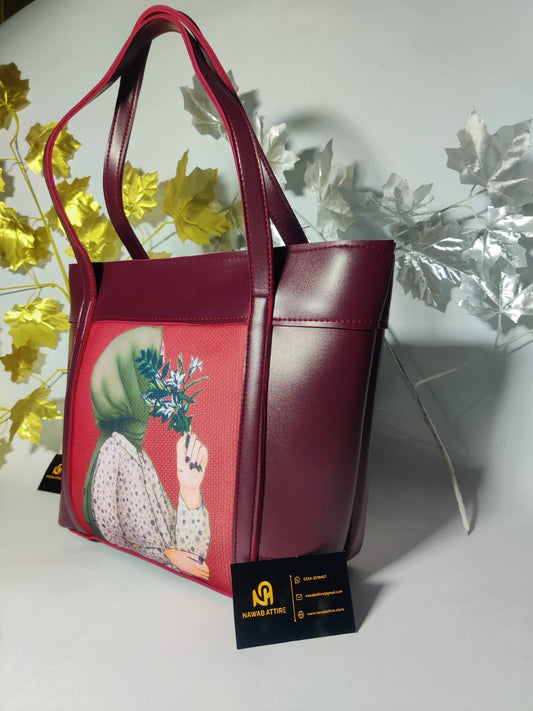 Latest model university hand bag big size bag with doll printed My Store