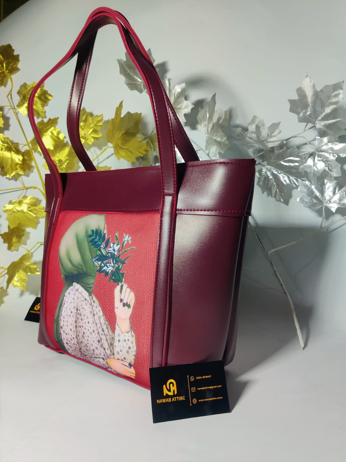 Latest model university hand bag big size bag with doll printed My Store