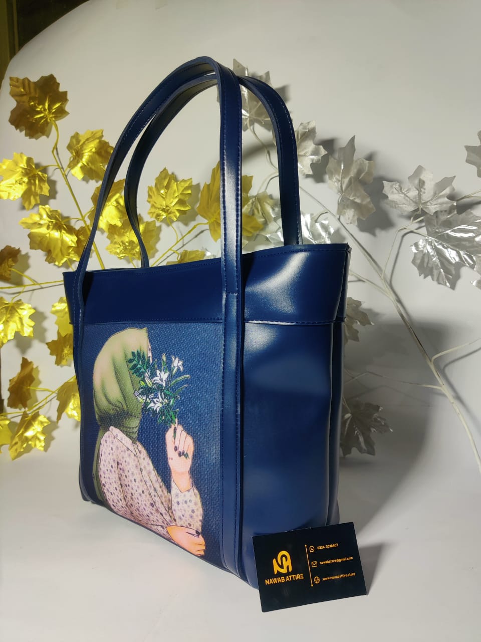 Latest model university hand bag big size bag with doll printed My Store