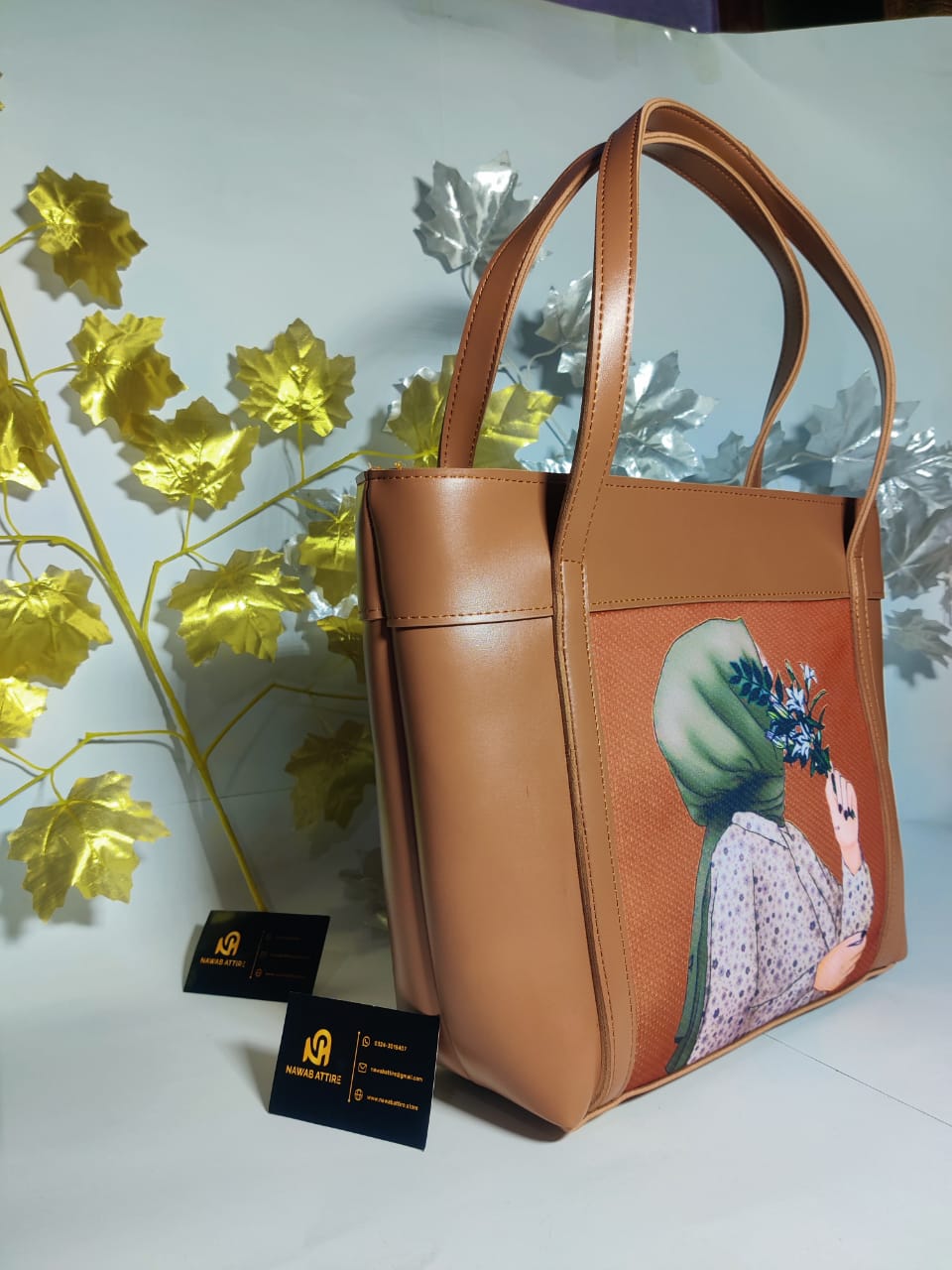 Latest model university hand bag big size bag with doll printed My Store