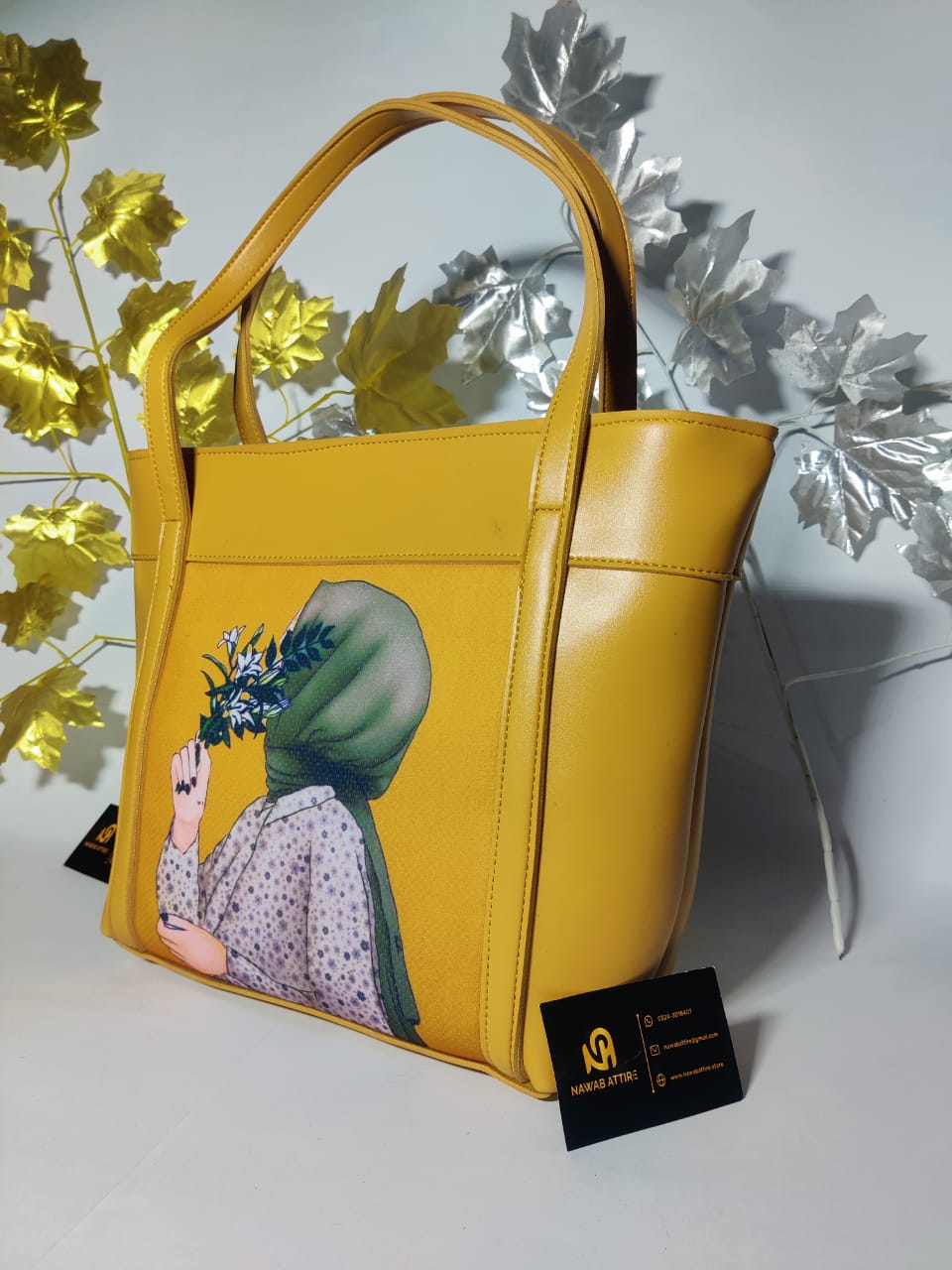 Latest model university hand bag big size bag with doll printed My Store