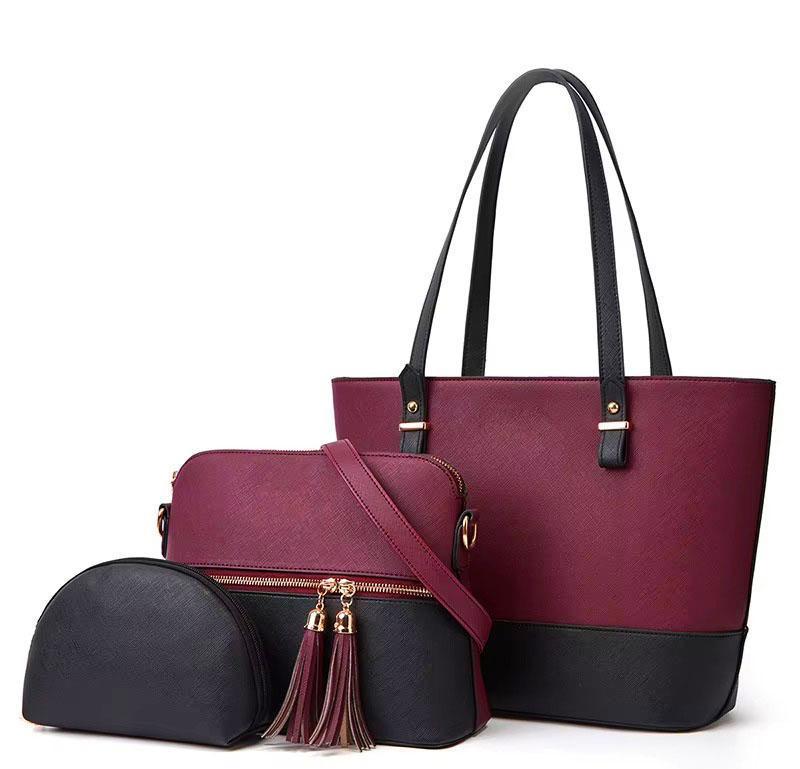 Classic Charm 3-in-1 Colorblock Handbag Set (ZTS CR 018) AK_Studio